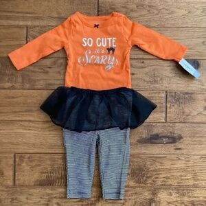 Carter's Infant Girls Halloween Outfit Matching Set Bodysuit & Leggings 6M NWT